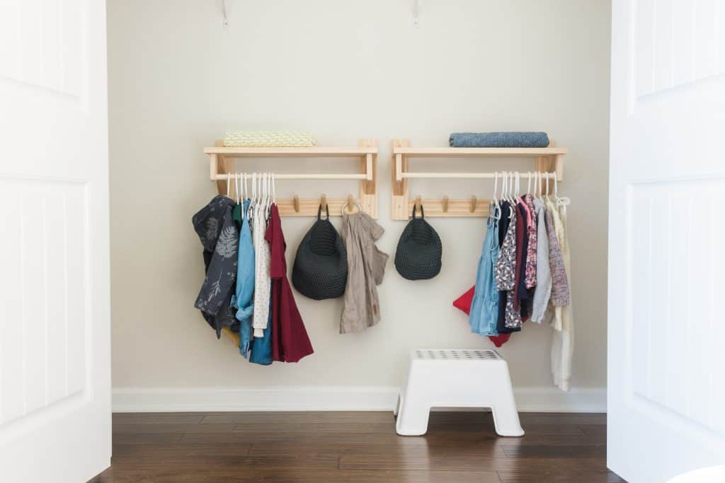 Clothing Rack With Shelf For Children