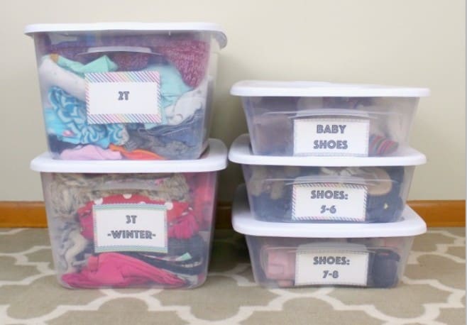 Packing baby Clothes for Storage or Keepsake