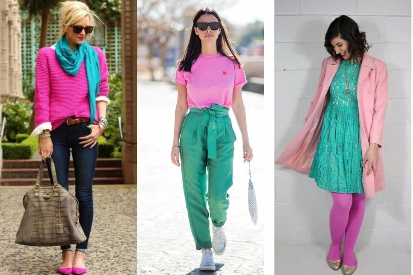 Pink and teal wear