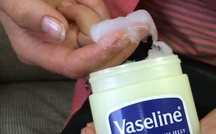 how to get vaseline stain out of clothes