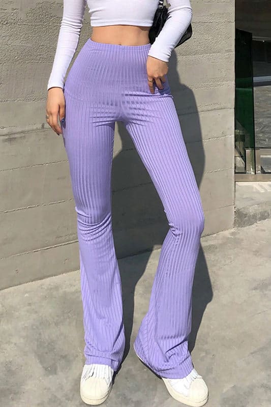 what color goes with purple Purple pants