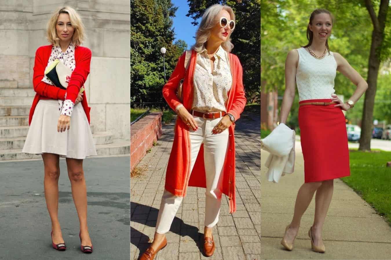 Red and cream wear