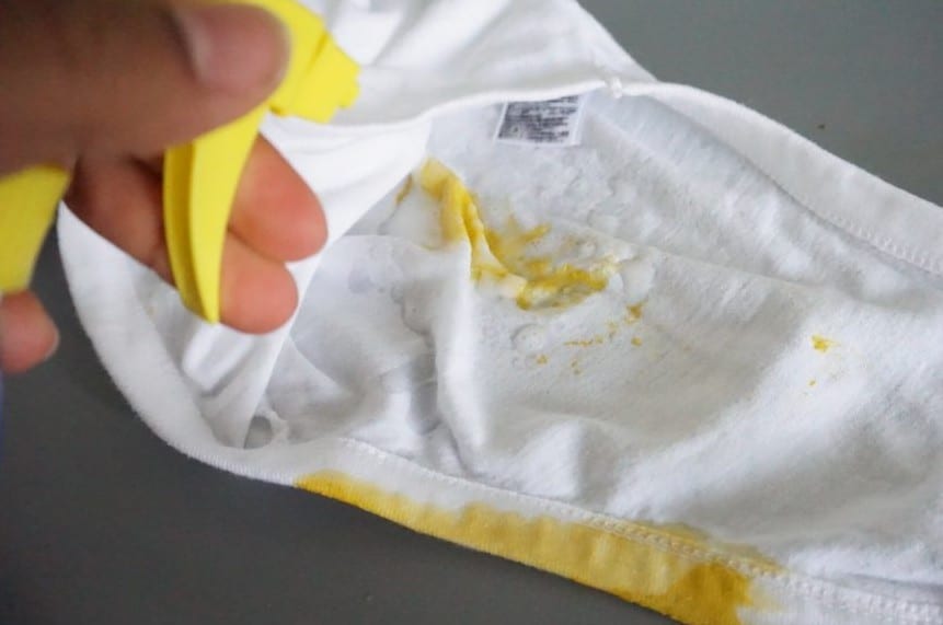 how to remove poop stains from baby clothes