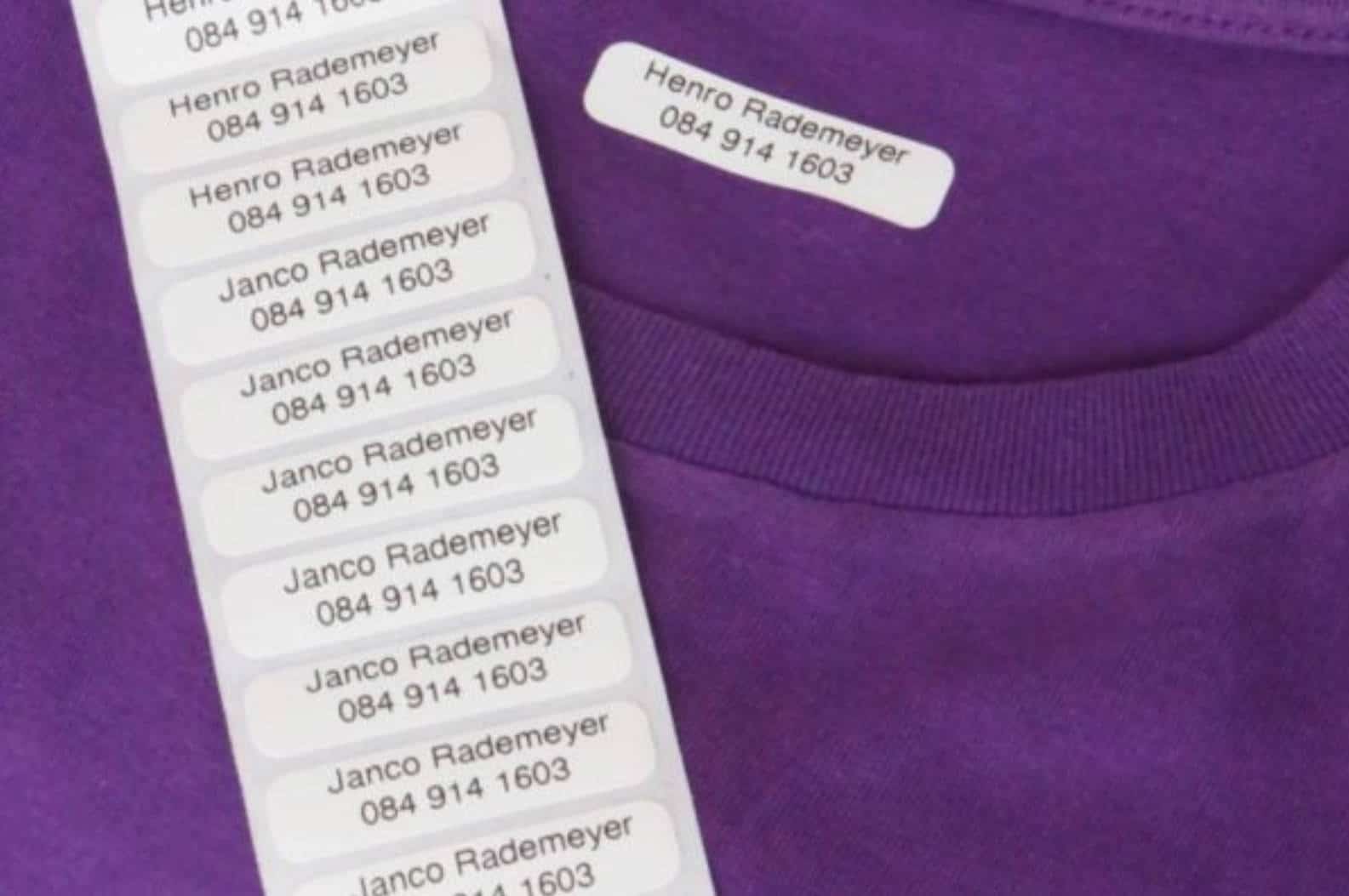 Iron-on Labels on Clothing