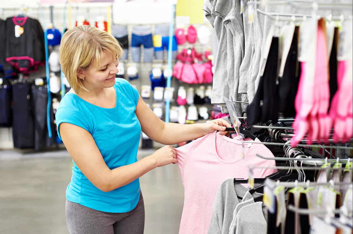 organizing workout clothes