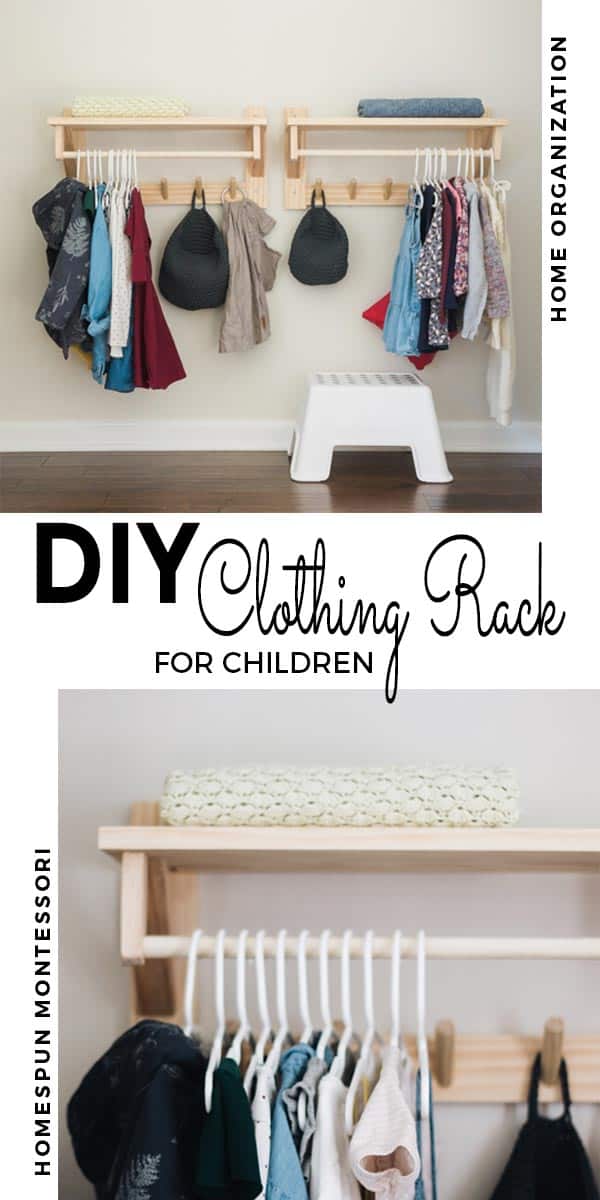 diy clothing rack with shelves