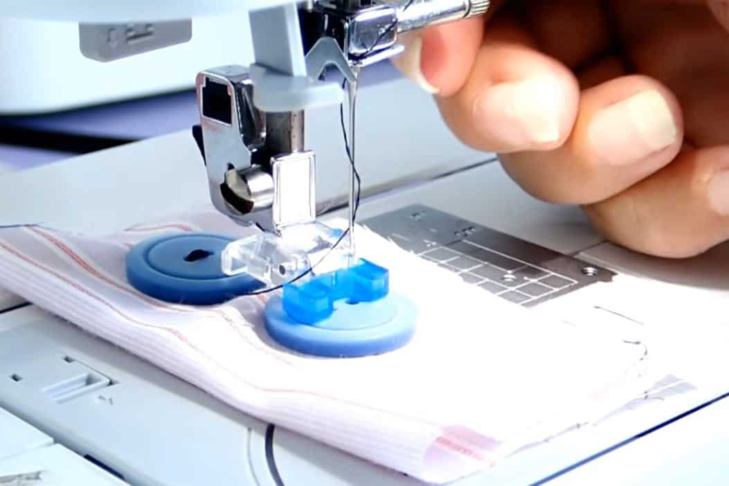Sewing the button