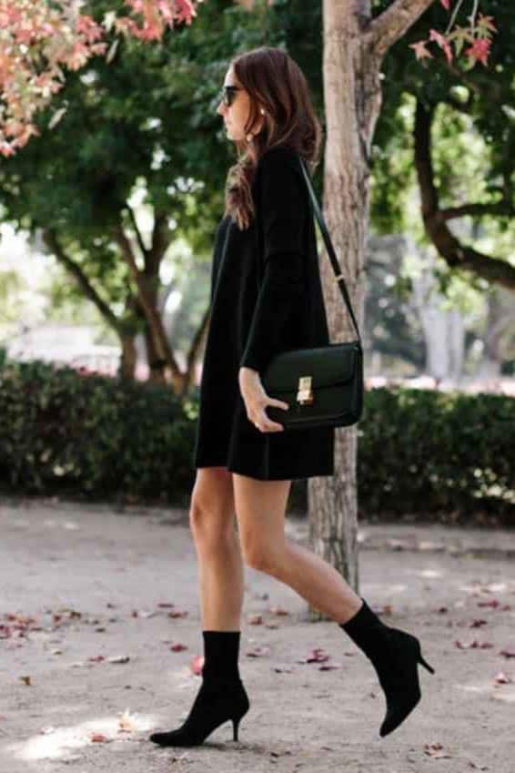 Sweater Dresses & Sock Ankle Boots